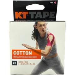 (3) KT Tape Original Cotton Breathable Fabric 20 Strips 10 Inch X 2 PINK