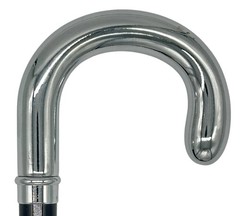 Classy Canes Smooth Chrome Crook Handle from Italy