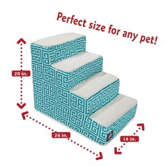 Majestic Pet 4 Step Portable Dog Stairs For Small Dogs To Get On Bed Supports