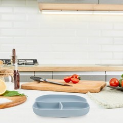 Multi-Grid Silicone Suction Plate for Elderly Divided Food Tray Strong Suctio…