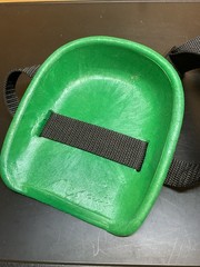 Vintage Knee Protector Pads Guards 5.5×5 In Size Rubber Green With Nylon Straps