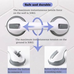 2PKS Helping Handle for Shower Suction Grab Bars for Bathroom Portable Safety