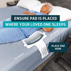 Lunderg Early Alert Bed Alarm Elderly Adults Wireless Sensor Pad/Pager Open Box