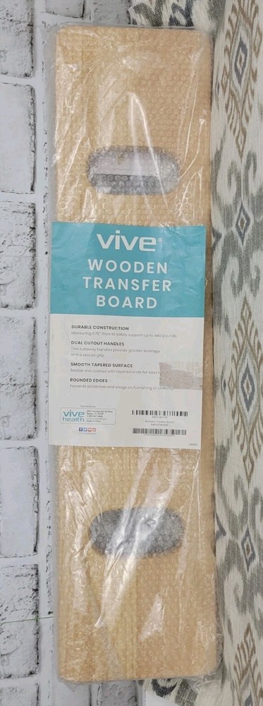 NEW VIVE Health Wooden Transfer Board 29.5″ X 7.5″ Holds Up To 440 Lbs. Sealed!