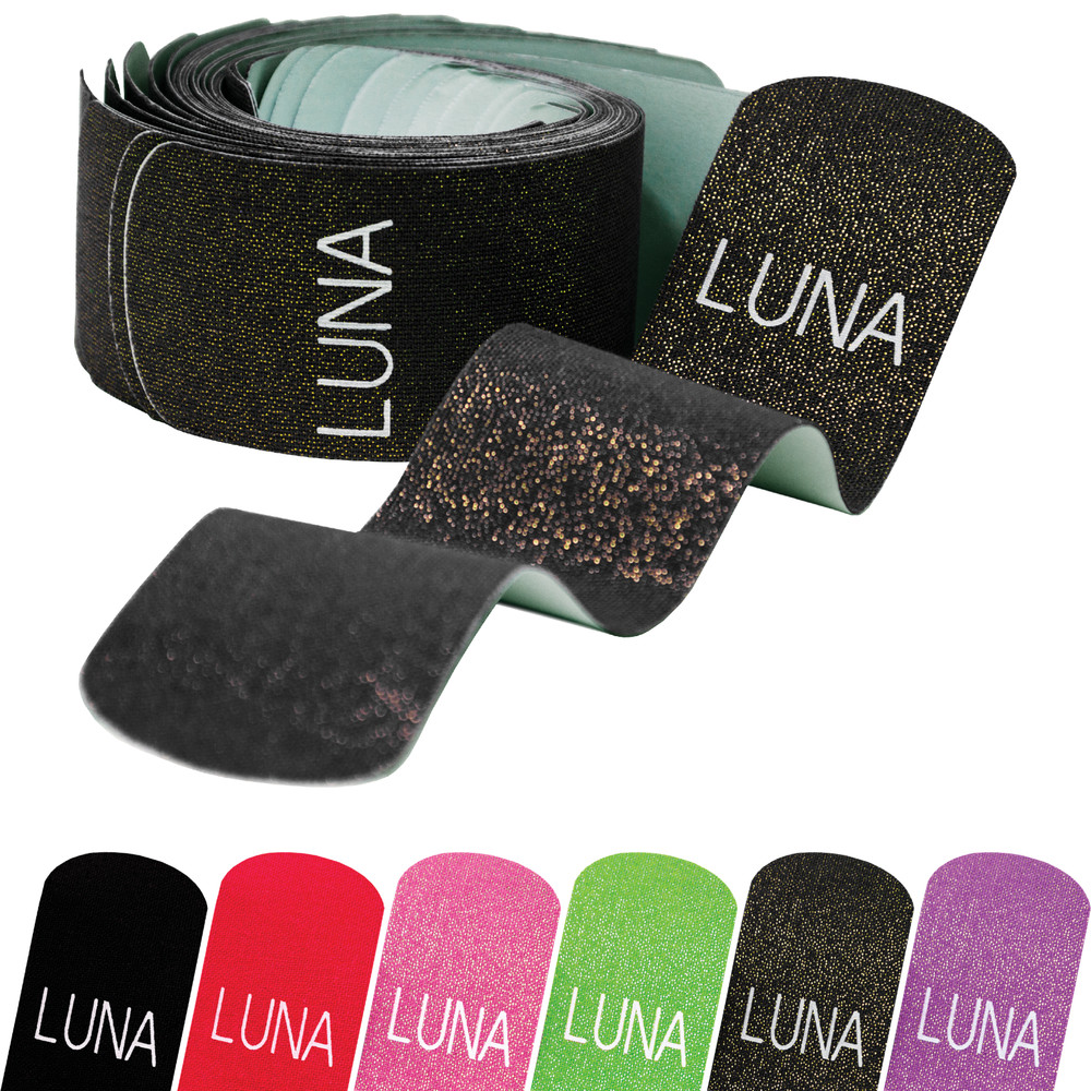 Luna Body Kinesiology Pro Tape Strips (20 Pre-cut Roll, 10″ x 2″, Starry Night)