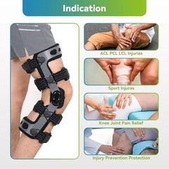 Komzer ACL Knee Brace XXL Right – Hinged ROM Orthosis for Ligament Injuries NEW