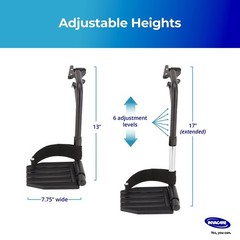 Universal Fit Hemi Footrests for Wheelchairs – Composite Footplate & Safety Loop