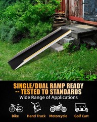 59″ Aluminum Shed Ramp 2PC 5′ Long Loading Ramp 9.8″ Wide Ramps for Shed 1200 lb