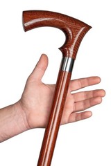 Dr. Watson – Handcrafted Wooden Walking Stick, Walking Cane with Duke Handle