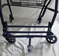 Bariatric Aluminum Rollator Purple Padded Seat Basket and Footrest