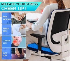 Gel Seat Cushion – 1.65″ Double Thick Cooling Egg Cushion for Office, Car & Whee