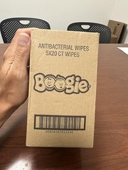 Boogie Antibacterial Hand Wipes 100pk, Aloe, Alcohol-Free, Hypoallergenic