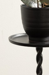 Kate And Laurel Ropa Transitional Round Pedestal Drink Table 9 X 9 X 22 Black