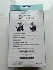 Vive Transfer Belt w/ Handles RHB1011N Patient Assist Gait Belt Open Box