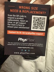 PhysFlex Compression Foot Sleeve Arch Support Breathable Black Size M