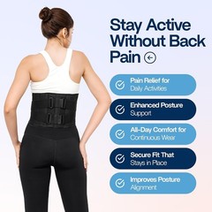 Adjustable Back Brace for Lower Back Pain Relief | Stylish Lumbar Support Belt