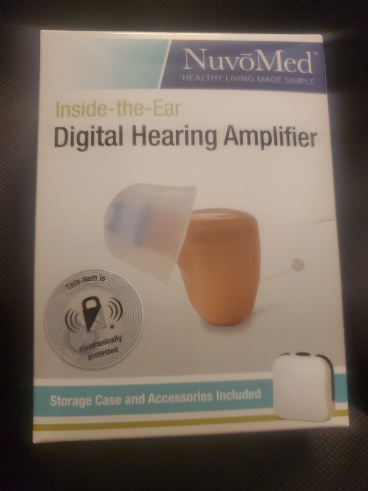 NuvoMed Inside-the-Ear Hearing Digital Amplifier Aid with Case (New & Sealed)