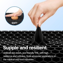 Super Soft Honeycomb Gel Seat Cushion – Durable, Machine Washable, 18.9″x17.7″