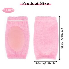 2 Pair Elbow Gel Cover Moisturizing Sleeves for Dry Skin Soften Cracked Skin