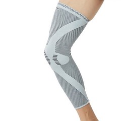 Knee & Leg Support Brace in Gray – Breathable Design for Left/Right Leg, Size S