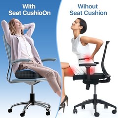 Seat Cushion, Extra Large Memory Foam Cushion for Office Chair Cushions, Black