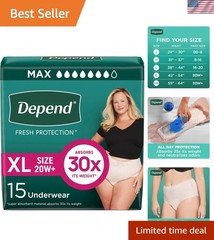 Fresh Protection Adult Diapers, Incontinence & Postpartum Bladder Leak Underw…
