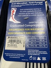 Foot Comfort Graduated Compression Over The Calf Large Anti-Microbial Socks