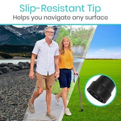 Vive Walking Cane for Women, Men, Elderly – Patented Offset Cane, Purple
