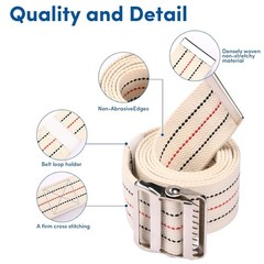 60 Inch Metal Buckle Transfer and Gait Belt for Standing and Walking Assistance