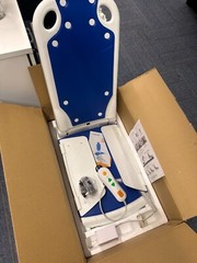 Electric Chair Lift, Floor Lift,Adjustable Height, Blue,300 lbs