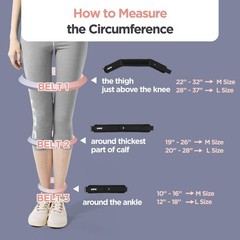 SNPE Leg Belts (M) Posture Corrector for Bowed Legs Medium (Pack of 1), Black