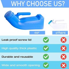LAOJU Portable Urinal Bottle 1200ml for Men – Durable & Convenient