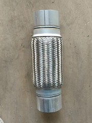 2.5 Exhaust Flex Pipe, Stainless Steel, 2PCS, 12 Long, Heavy Duty