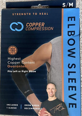 Copper Compression Elbow Sleeve Fits Left or Right Elbow – BS3 Small/Medium