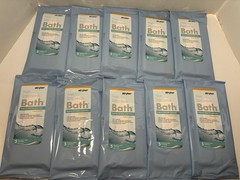 RinseFree Bath Wipe Impreva Bath Soft Pack Unscented 50 Packets 5 Count By Sage