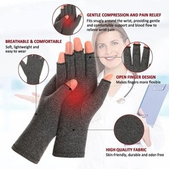 Arthritis Compression Gloves Fingerless Hand Support Carpal Tunnel Pain Relief