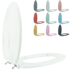 BLOFDE Elongated Toilet Seat Wood Prevent Elongated, Marble
