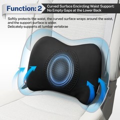 Memory Foam Gel SeatBack Lumbar Support Cushion for Home Office Car Chair Pillow