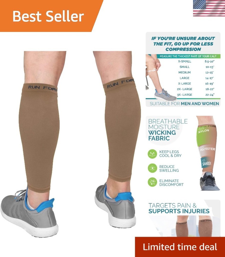 Calf Compression Sleeve for Shin Splints & Varicose Veins – 20-30 mmHg Support