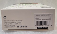 MCDAVID SPORT LARGE ELBOW COMPRESSION SLEEVE W/ SUPPORT STRAP FOR TENNIS ELBOW