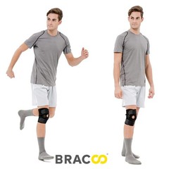 Bracoo Adjustable Compression Knee Patellar Pad 1 Count (Pack of 1), Black