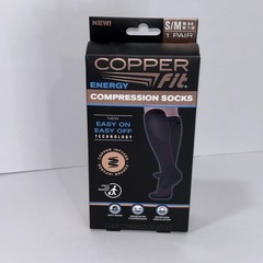 Copper Fit Energy Plus Compression Infused Hydrating Socks S/M