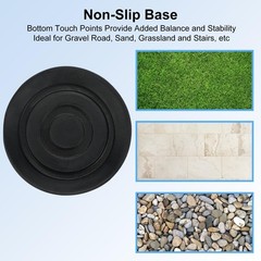 4 Pack 1″ Rubber Cane Tips – Heavy Duty Walker Crutch Feet