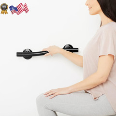 24“ Designer Wave Shaped Shower Grab Bar, Matte Black (GW-3524-QCR-MB)