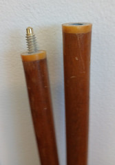Vintage Brass Duck Head Walking Cane 36” Light Wood Collapsible 2 Piece Stick