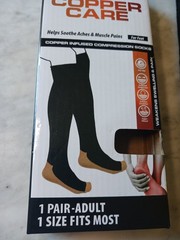 Copper Care Unisex Adult COMPRESSION SOCKS Soothes Aches & Pains Men Women