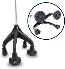 Quad Crutch Women & Men Sturdy 3.3 lbs 4 Prong Forearm Crutches Stability &