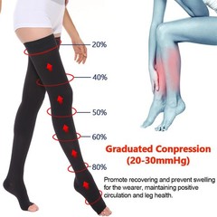 Unisex Thigh High Compression Stockings Varicose Veins Support Sport Stockings