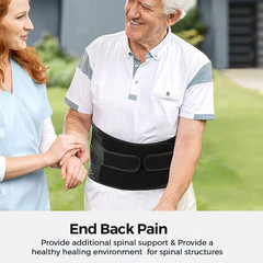 Adjustable Lower Back Brace Lumbar Support Waist Belt For Men Women Pain Relief