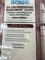Sage Products 2% Chlorhexidine Gluconate Cloths Lot of 3 – In Package New 18